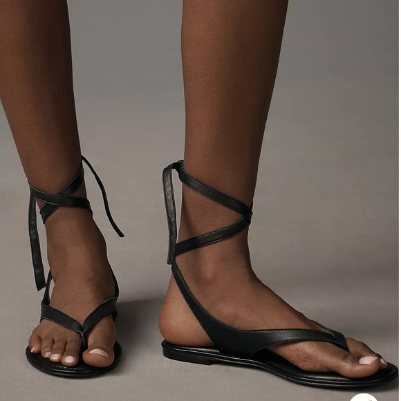 Silent D Shoes - Elegant Black Strappy Sandals
